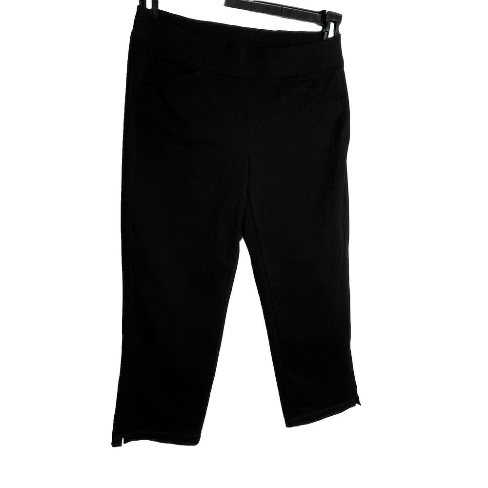 Chicos Travelers Size 00 US XS Crop Capri Black Pants Fitted
